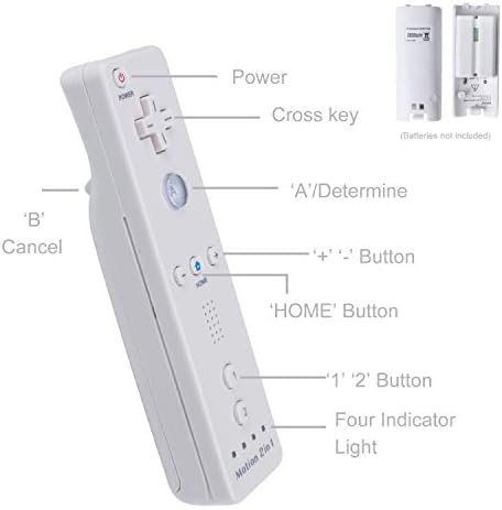 Wii מרוחק עם תנועת Wii Plus Inside | הבקר Wii Wii Nunchuk | תואם Nintendo Wii, wii u